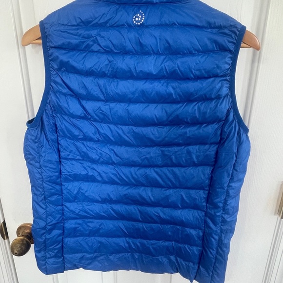 Be Inspired Large Women’s  Packable Down-Filled Puffer Vest BluePockets - Picture 4 of 7